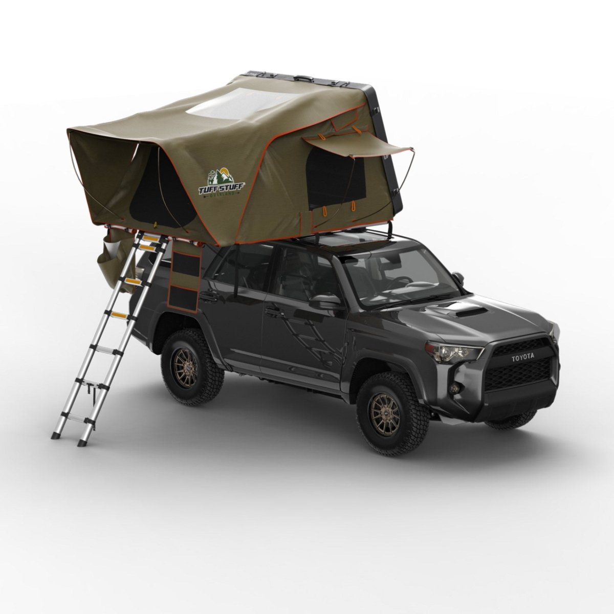 Alpha Clam Shell Roof Top Tent - Black - Gen2 Open Box - No Warranty/Returns - Tuff Stuff Overland - OUTLET