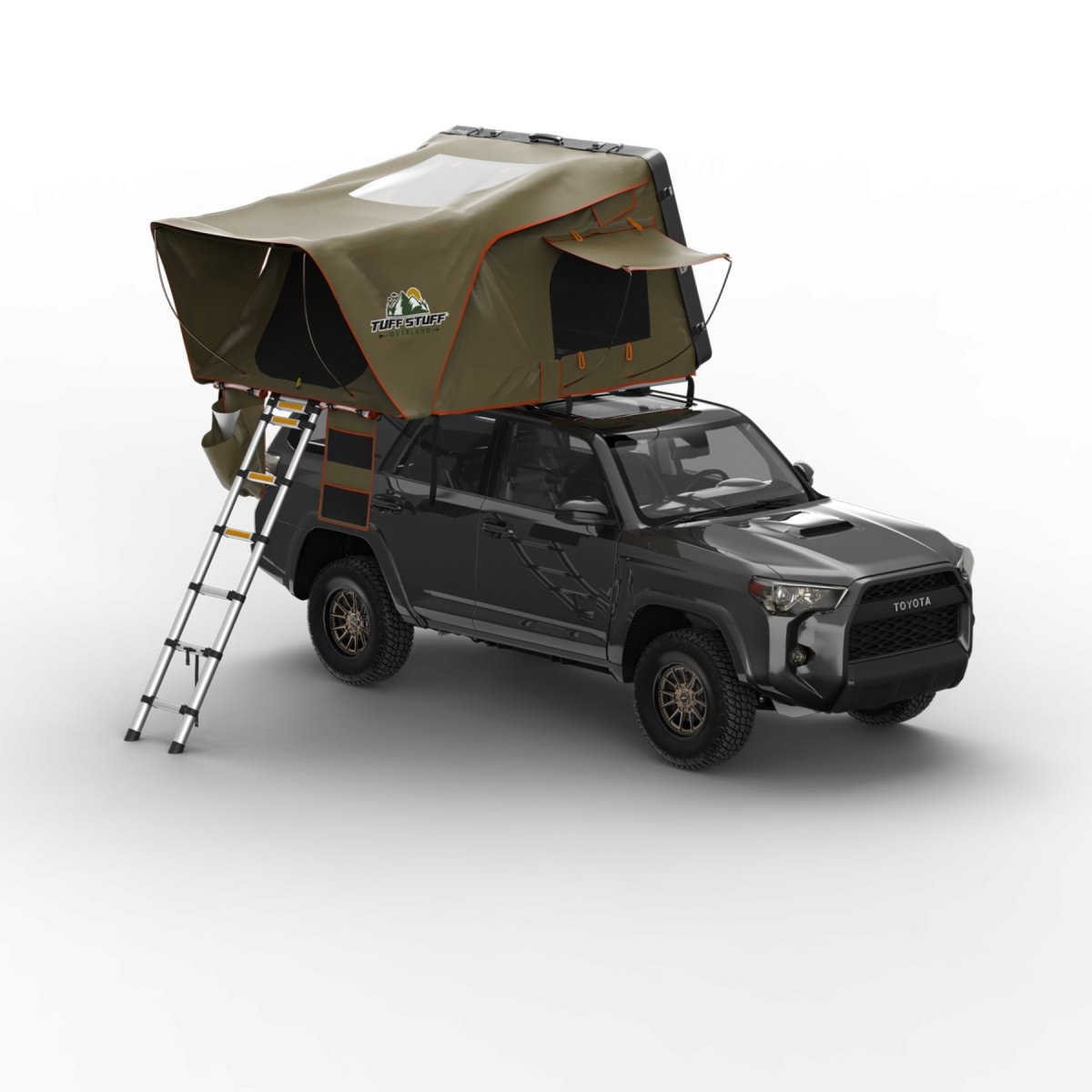 Tuff Stuff® ALPHA™ Hard Top Side Open Tent, Black, 3+ Person - Tuff Stuff Overland - Roof Top Tent