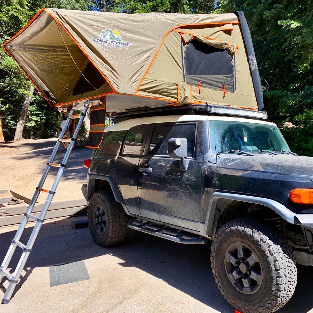 Tuff Stuff® ALPHA™ Hard Top Side Open Tent, Black, 4 Person - Tuff Stuff Overland - Roof Top Tent