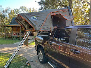 Tuff Stuff® ALPHA™ Hard Top Side Open Tent, Black, 4 Person - Tuff Stuff Overland - Roof Top Tent