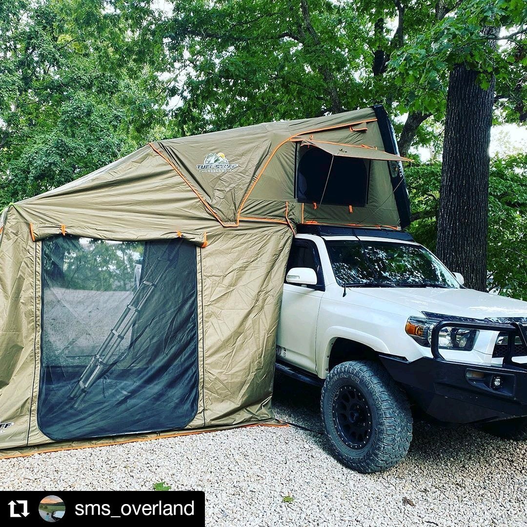 Tuff Stuff® ALPHA™ Hard Top Side Open Tent, Black, 4 Person with Annex