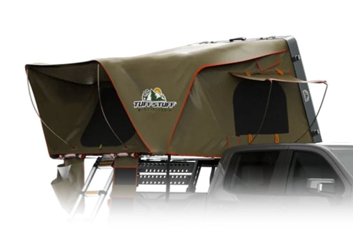 tente alpha Tuff Stuff Overland Alpha Hard Top Side Open Tent, Gray, 4 Person
