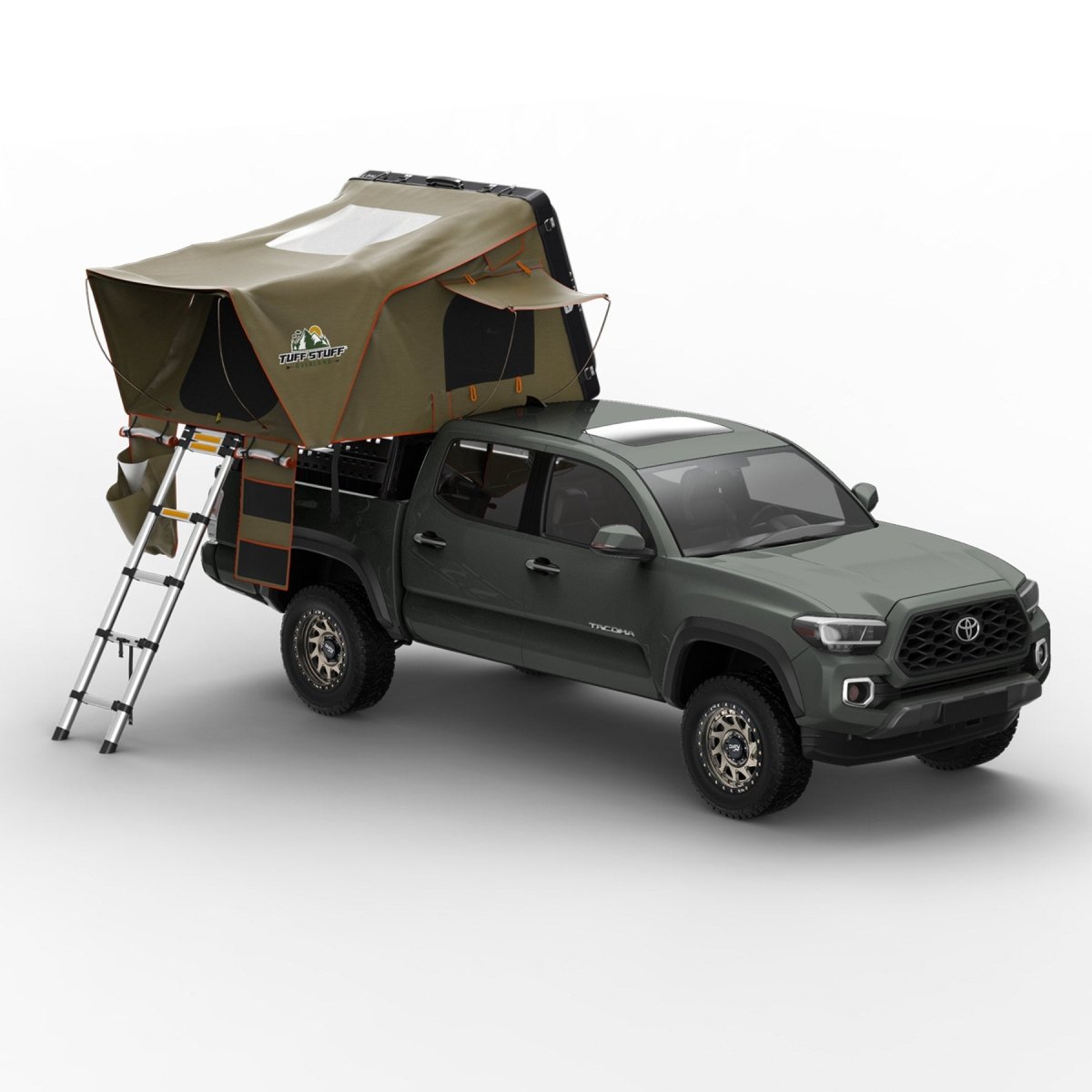 Tuff Stuff® ALPHA II™ Hard Top Side Open Tent, Black, 2 Person - Tuff Stuff Overland - Roof Top Tent