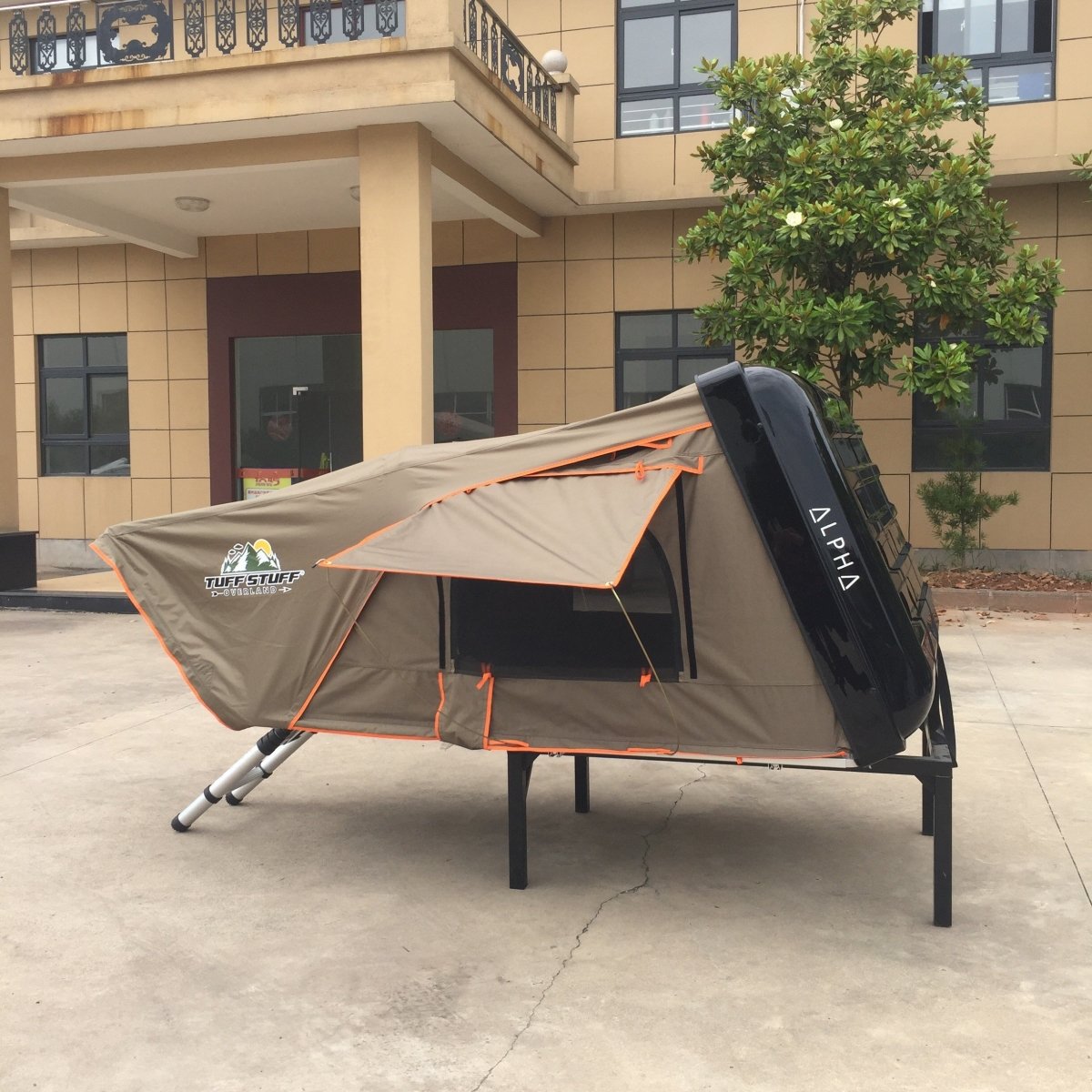 Tuff Stuff® ALPHA II™ Hard Top Side Open Tent, Black, 2 Person - Tuff Stuff Overland - Roof Top Tent