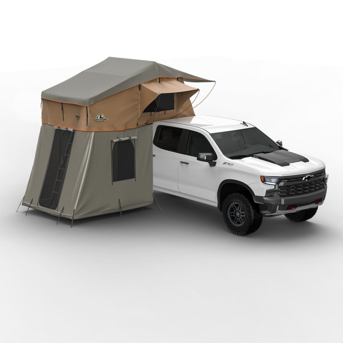 camper van with roof tent Tuff Stuff TS-ANX-RAN Overland Roof Top Tent Annex Room Ranger or Elite