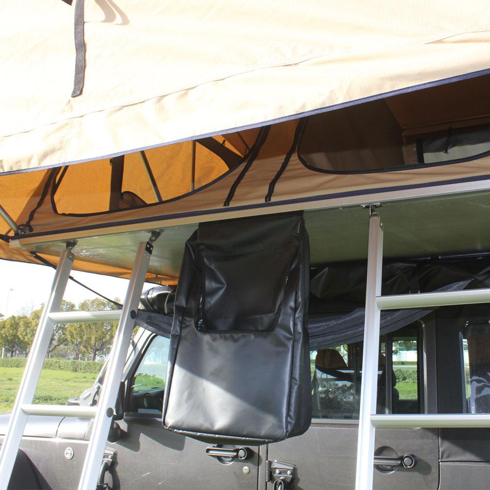 WATERPROOF PVC MATERIAL SLIDES IN AND HANGS NEXT TO THE LADDER EASILY FITS 2+ PAIRS OF SHOES PLUS A ROLL OF TOILET PAPER ZIPPER INCLUDED TO MITIGATE MOISTURE GETTING IN