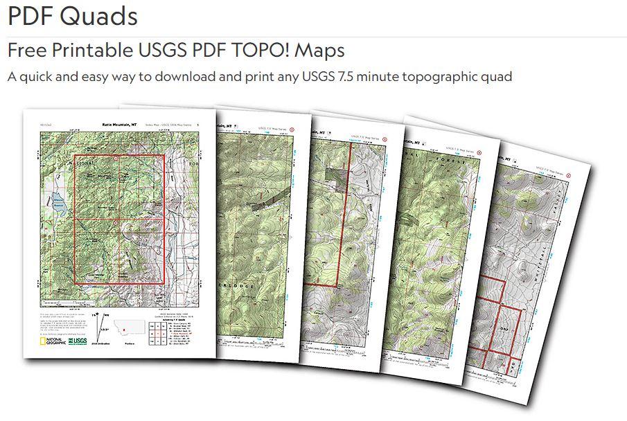National Geographic Free Printable USGS PDF TOPO Maps - Tuff Stuff Overland