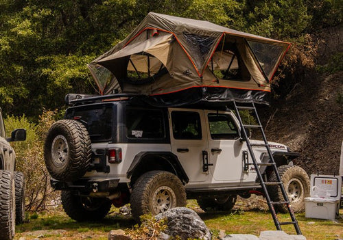Tuff Stuff Overland TS-1-3102OLV Trailhead Pro Roof Top Tent, 2 Person Folding Tent
