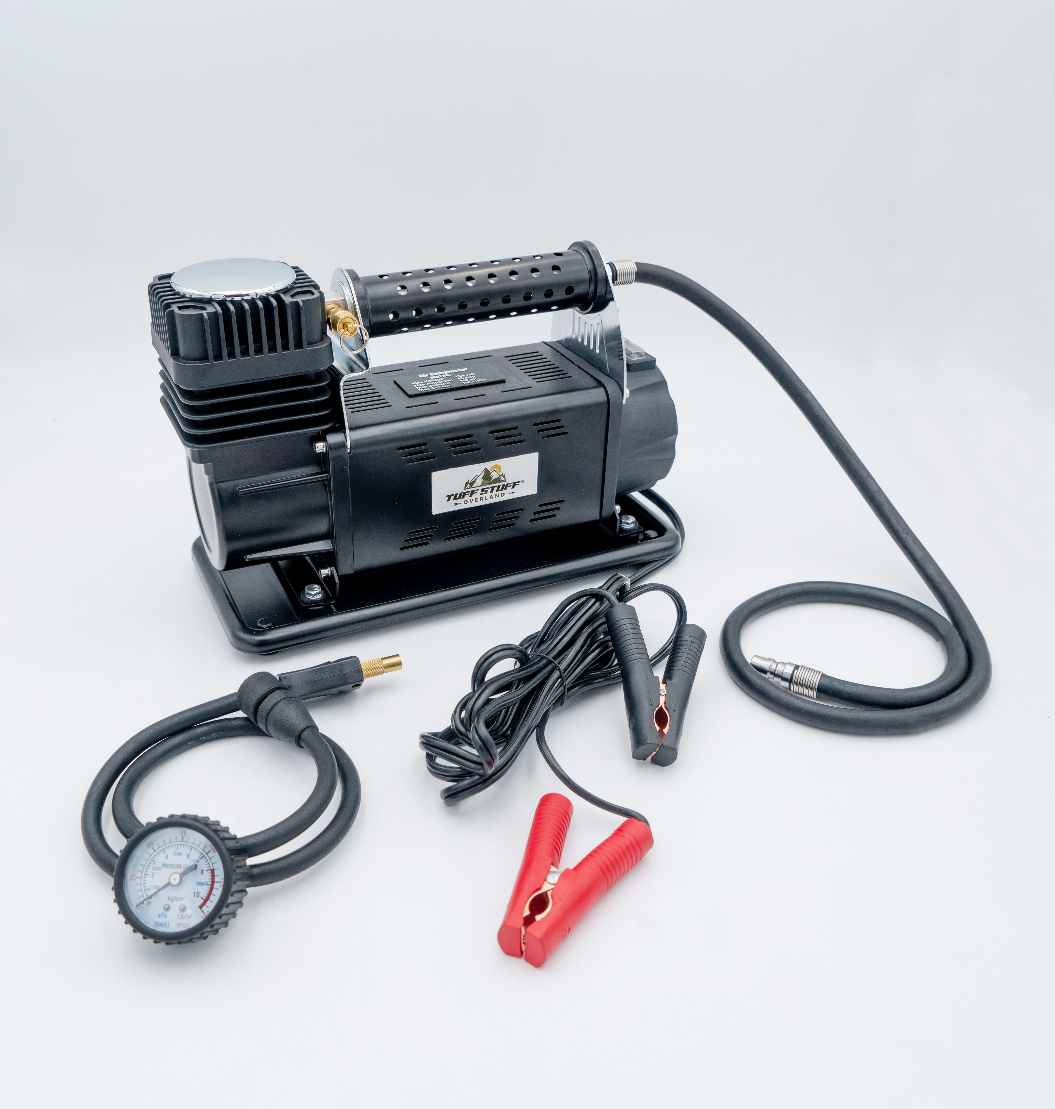 Portable Air Compressor 5.65CFM 12V Black For Trucks Cars SUVs