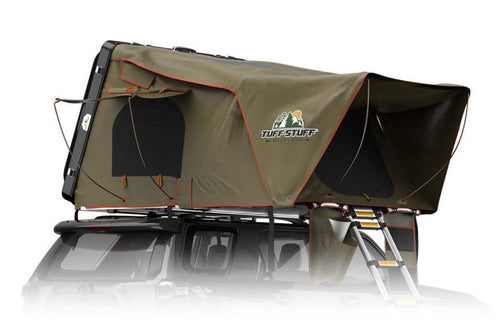 roof top tent under $500 Tuff Stuff Overland Alpha Hard Top Side Open Tent, Black, 4 Person