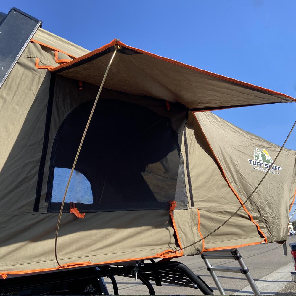 Tuff Stuff® ALPHA™ Hard Top Side Open Tent, Gray, 4 Person - Tuff Stuff Overland - Roof Top Tent