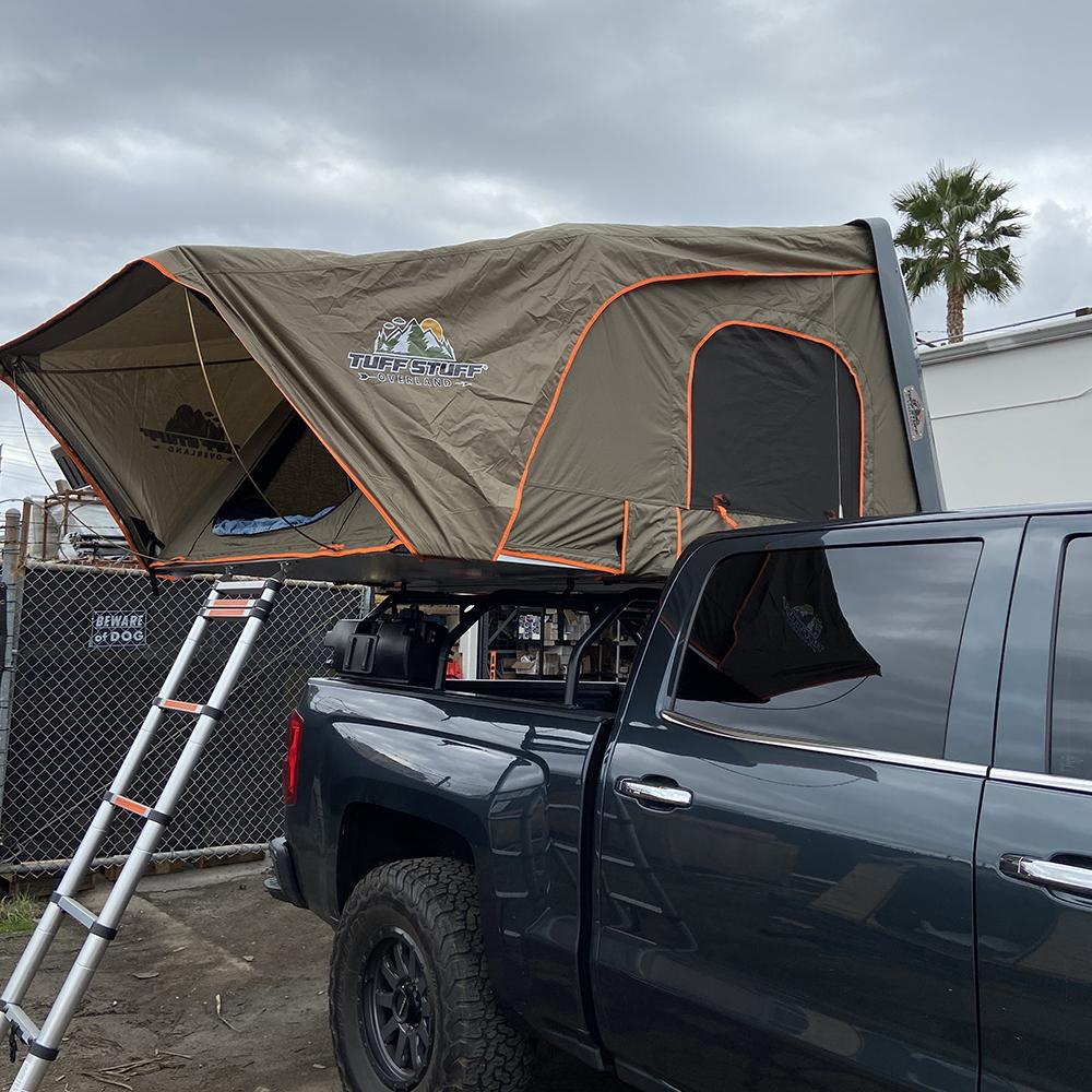 Tuff Stuff® ALPHA Hard Top Side Open Tent, Gray, 4 Person - Tuff Stuff Overland - Roof Top Tent