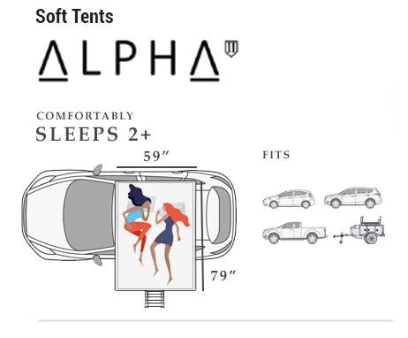 Tuff Stuff® ALPHA II™ Hard Top Side Open Tent, Black, 2 Person - Tuff Stuff Overland - Roof Top Tent