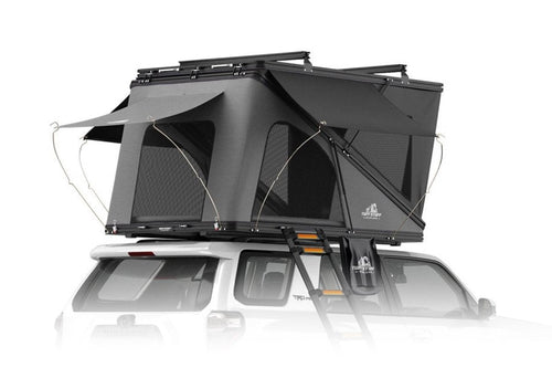 hard shell roof top tents Tuff Stuff Overland TS-1-1800BLK Alpine Fiftyone Aluminum Shell Roof Top Tent