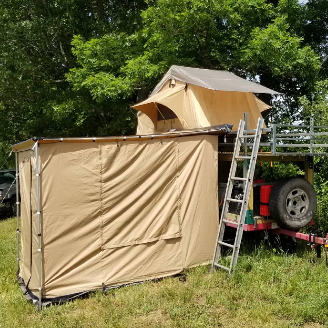 Tuff Stuff® Awning Camp Shelter Room W/ PVC Floor, 280G Material, 6.5′ x 8' - Tuff Stuff Overland - Awning Shelter Room