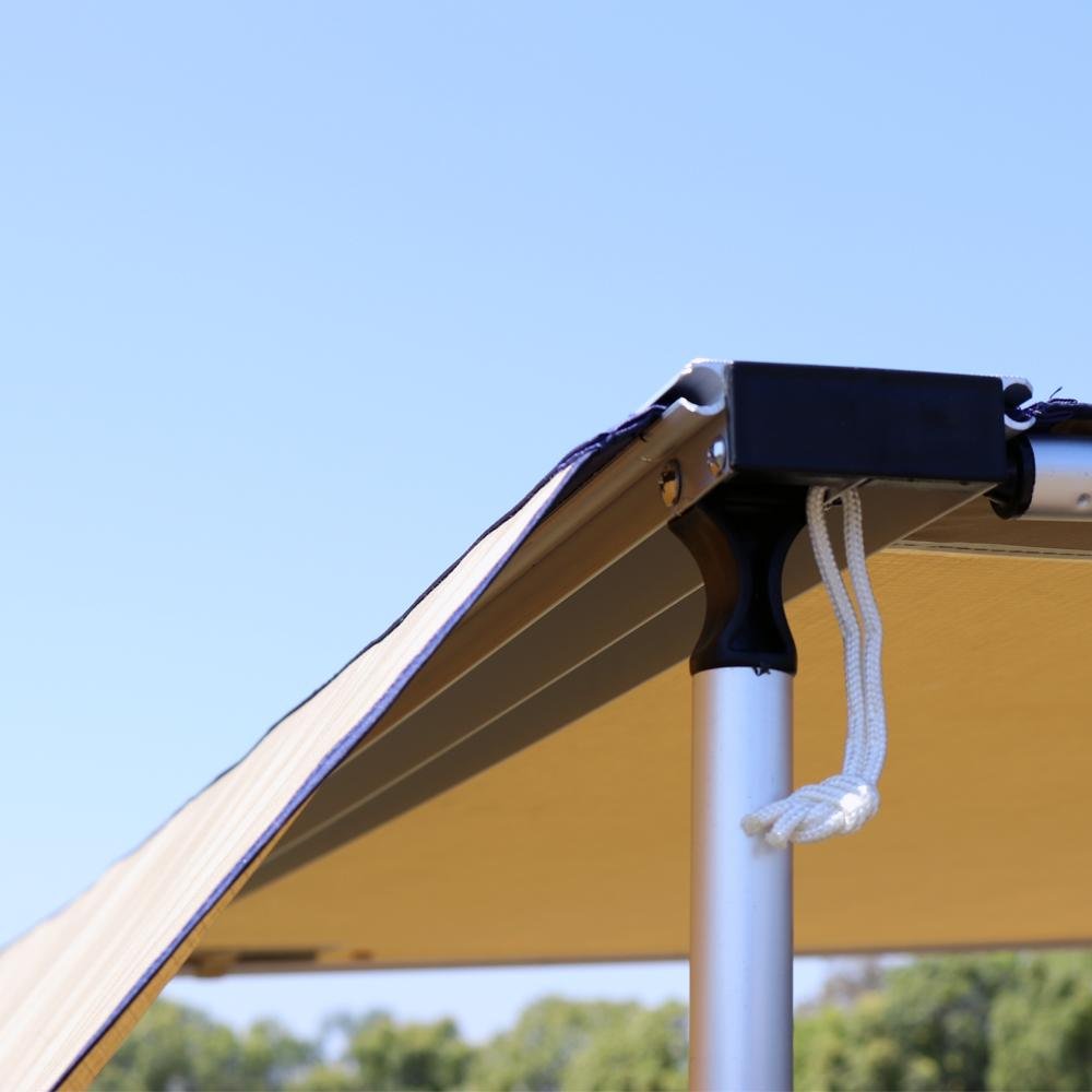 Designed for use on our 4.5 x 6-foot rooftop awning Includes 2 qty ground stakes and 1 qty 4.5 x 6-foot panel