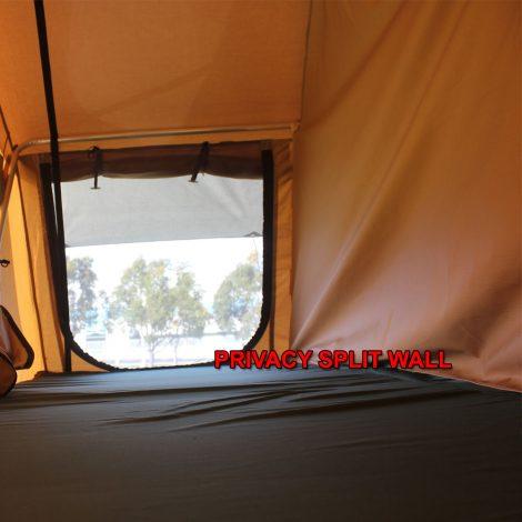 The Elite tent also comes complete with a removable split wall for added privacy.