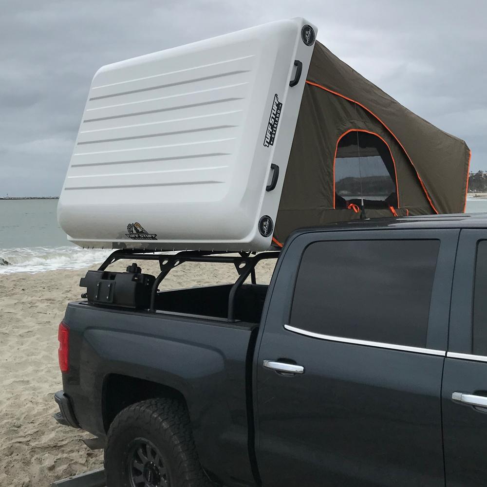 Tent over shop truck bed