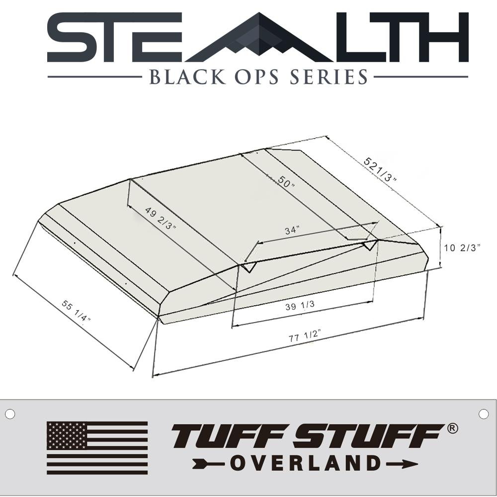 Tuff Stuff® Stealth™ Aluminum Side Open Tent, 3+ Person - Tuff Stuff Overland - Roof Top Tent