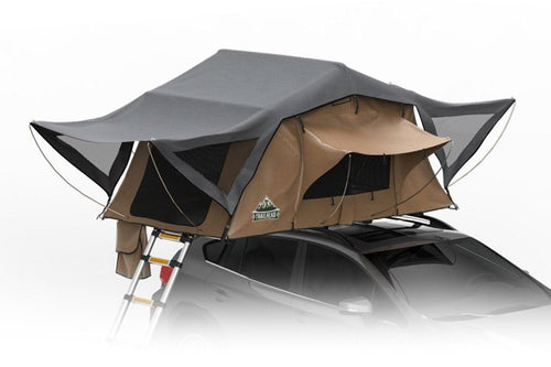 car and tent Tuff Stuff Overland Trailhead Roof Top Tent, 2 Person