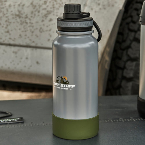 Ozark Trail 24 Oz Silver and Black Stainless Steel Water Bottle