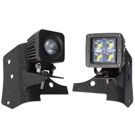 Allows you to mount nearly any type of light high for long range light illumination Add more lights without drilling or adding lights to your roof, limiting clearance Sleek and low profile look, when used with the Tuff Stuff®, LED Dually style 2"X2" lights (shown in picture & sold separately)