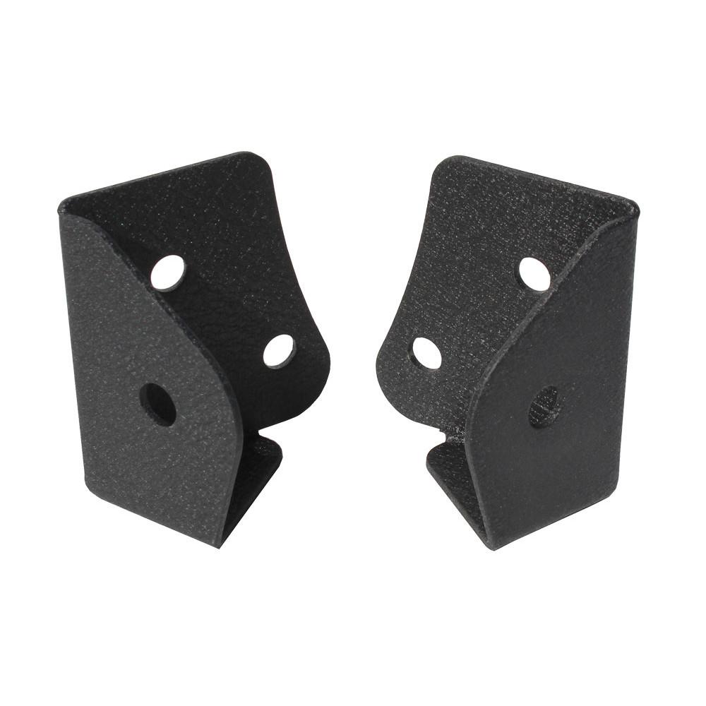 QTY. 2 - TEXTURE POWDER COATED WINDSHIELD MOUNTING BRACKETS PRE-DRILLED 1/2" HOLES EXCLUSIVE 18 MONTH WARRANTY
